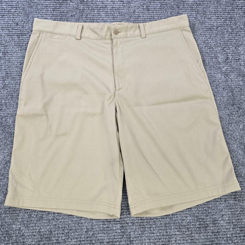 Nike Shorts Mens 36 Khaki Dri Fit Golf Performance Flat Front